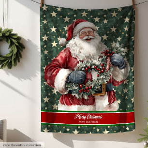 Polaire Couverture classique du Père Noël aux couleurs ten
