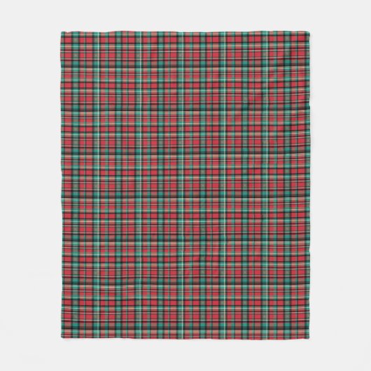 Polaire Couverture classique rouge et verte tartan de Noël (Devant)