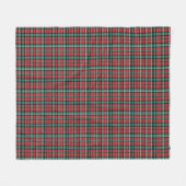 Polaire Couverture classique rouge et verte tartan de Noël (Devant (Horizontal))