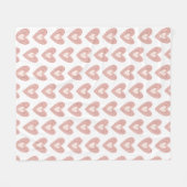 Polaire Couverture Coeur Motif - Adorable & Soft Thon (Devant (Horizontal))