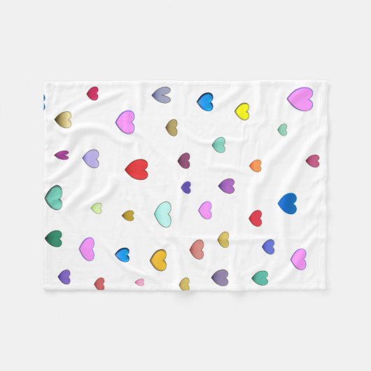 Polaire Couverture Coeur multicolore (Devant (Horizontal))