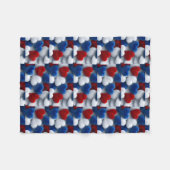 Polaire Couverture coeurs rouge, blanc et bleu (Devant (Horizontal))