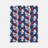 Polaire Couverture coeurs rouge, blanc et bleu (Devant)