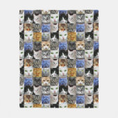 Polaire Couverture Collage de Visages de Chat (Devant)