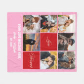 Polaire Couverture Collage photo personnalisée - Cadeau ro (Devant (Horizontal))