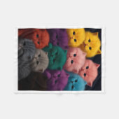 Polaire Couverture Colorée de Chatons Doux (Devant (Horizontal))