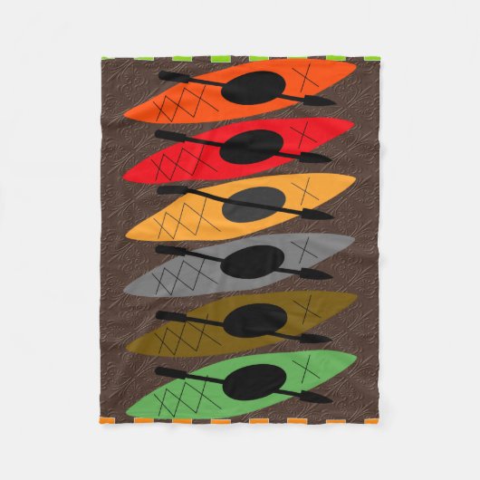 Polaire Couverture colorée d'ouatine de Kayaker (Devant)