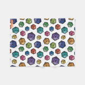 Polaire Couverture colorée du motif D20 (Devant (Horizontal))