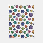 Polaire Couverture colorée du motif D20 (Devant)