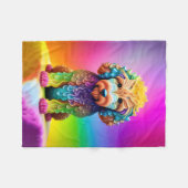 Polaire Couverture colorée pour enfants de Goldendoodle  (Devant (Horizontal))
