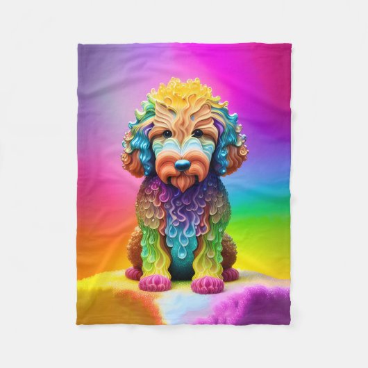 Polaire Couverture colorée pour enfants de Goldendoodle  (Devant)