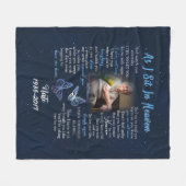 Polaire Couverture commémorative personnalisée pour la per (Devant (Horizontal))