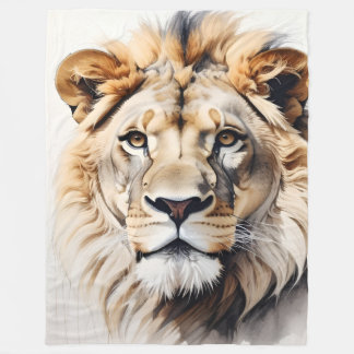 Polaire Couverture conçue avec un lion