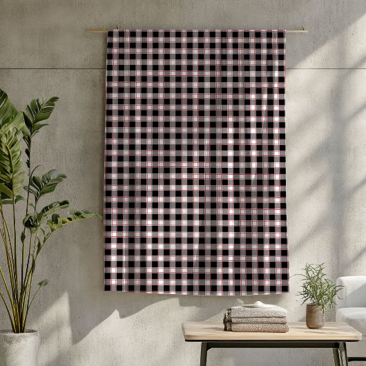 Polaire Couverture confortable rouge noir plaid pour Cabin