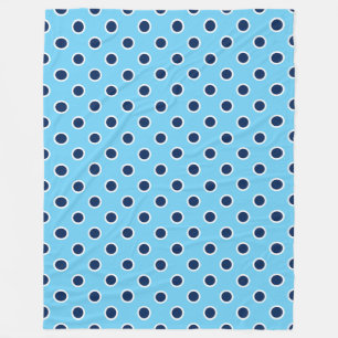 Polaire Couverture confortable Sky Blue Fleece avec Pois d