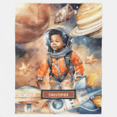 Polaire Couverture Cosmique à bascule Noir Cadeau spatial  (Devant)