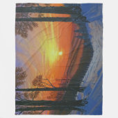 Polaire Couverture - "Coucher de soleil sur la forêt ennei (Devant)