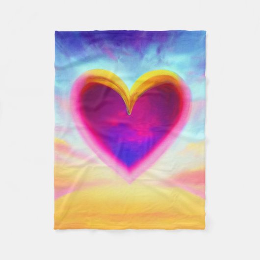 Polaire Couverture couleur coeur (Devant)
