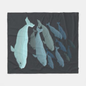 Polaire Couverture couvrante d'ouatine d'art de baleine de (Devant (Horizontal))