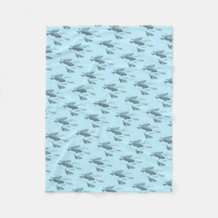 Polaire Couverture couvrante d'ouatine d'art de baleine de