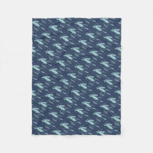 Polaire Couverture couvrante d'ouatine d'art de baleine de