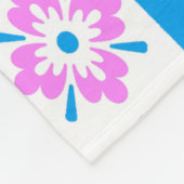 Polaire Couverture Damas rose et bleu (Coin)