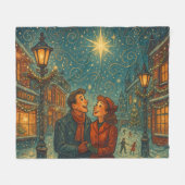 Polaire Couverture d'amour de Noël (Devant (Horizontal))