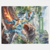 Polaire Couverture d'anniversaire pour garçons personnalis (Devant (Horizontal))