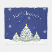 Polaire Couverture d'arbre de Noël bleu (Devant (Horizontal))