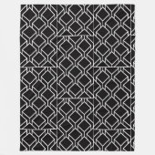 Polaire Couverture d'art géométrique noir et blanc (Devant)