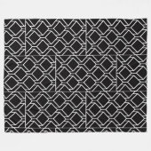 Polaire Couverture d'art géométrique noir et blanc (Devant (Horizontal))
