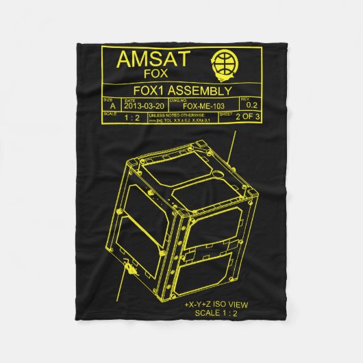 Polaire Couverture d'Assemblée d'AMSAT Fox-1 (Devant)
