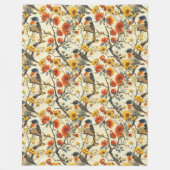 Polaire Couverture d'automne confortable avec oiseaux et c (Devant)