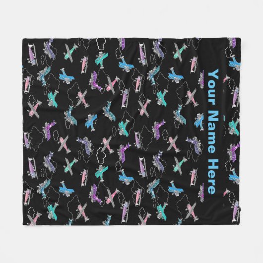 Polaire Couverture d'aviation personnalisée (Devant (Horizontal))