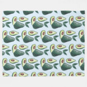 Polaire couverture d'avocats aquarelle (Devant (Horizontal))