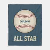 Polaire Couverture de base-ball bleu sport personnalisé Ca (Devant)