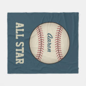 Polaire Couverture de base-ball bleu sport personnalisé Ca (Devant (Horizontal))