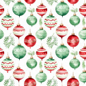 Polaire Couverture de baubles de Noël rouge et vert tradit