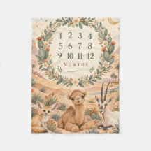 Couverture de bébé à animaux de désert personnalis