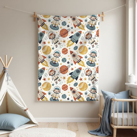 Polaire Couverture de bébé astronaute Cadeau de fusée pour