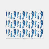 Polaire Couverture de bébé - baleine bleue de couleur (Devant (Horizontal))