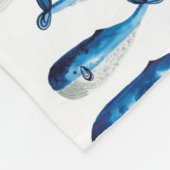 Polaire Couverture de bébé - baleine bleue de couleur (Coin)
