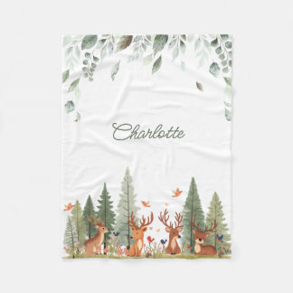 Polaire Couverture de bébé Bohème Forestière | Décoration