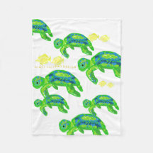 Couverture de bébé de tortue de mer verte