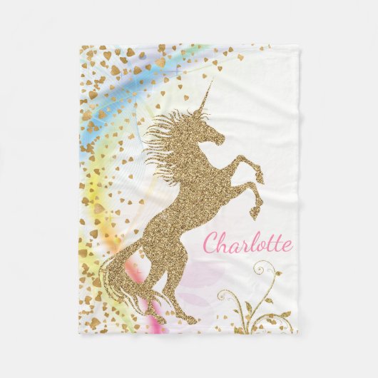 Polaire Couverture de bébé licorne (Devant)