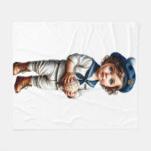 Polaire Couverture de bébé pour petit marin mignon (Devant (Horizontal))