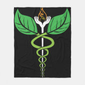 Polaire Couverture de caducée de médecin de naturopathique (Devant)