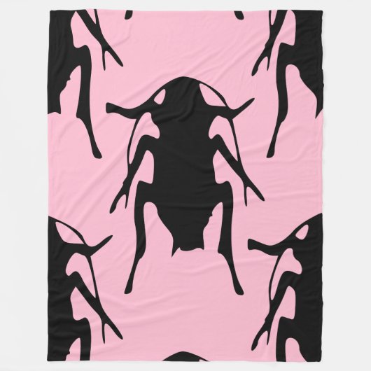 Polaire couverture de cafards roses (Devant)