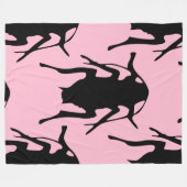 Polaire couverture de cafards roses (Devant (Horizontal))