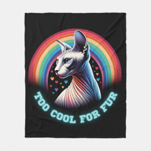 Polaire Couverture de chat Sphynx Trop cool pour les poils